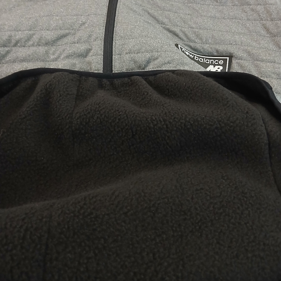 New Balance sz S Heathered Gray Lightweight Quarter Zip Pullover Lined Jacket - Picture 6 of 15